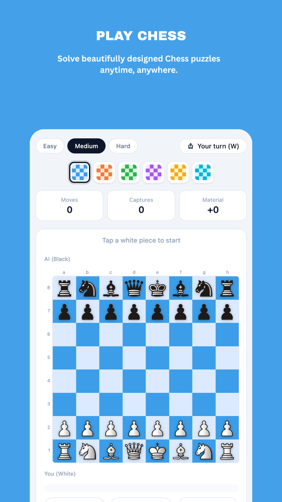 Chess game preview - 9:16 vertical snapshot