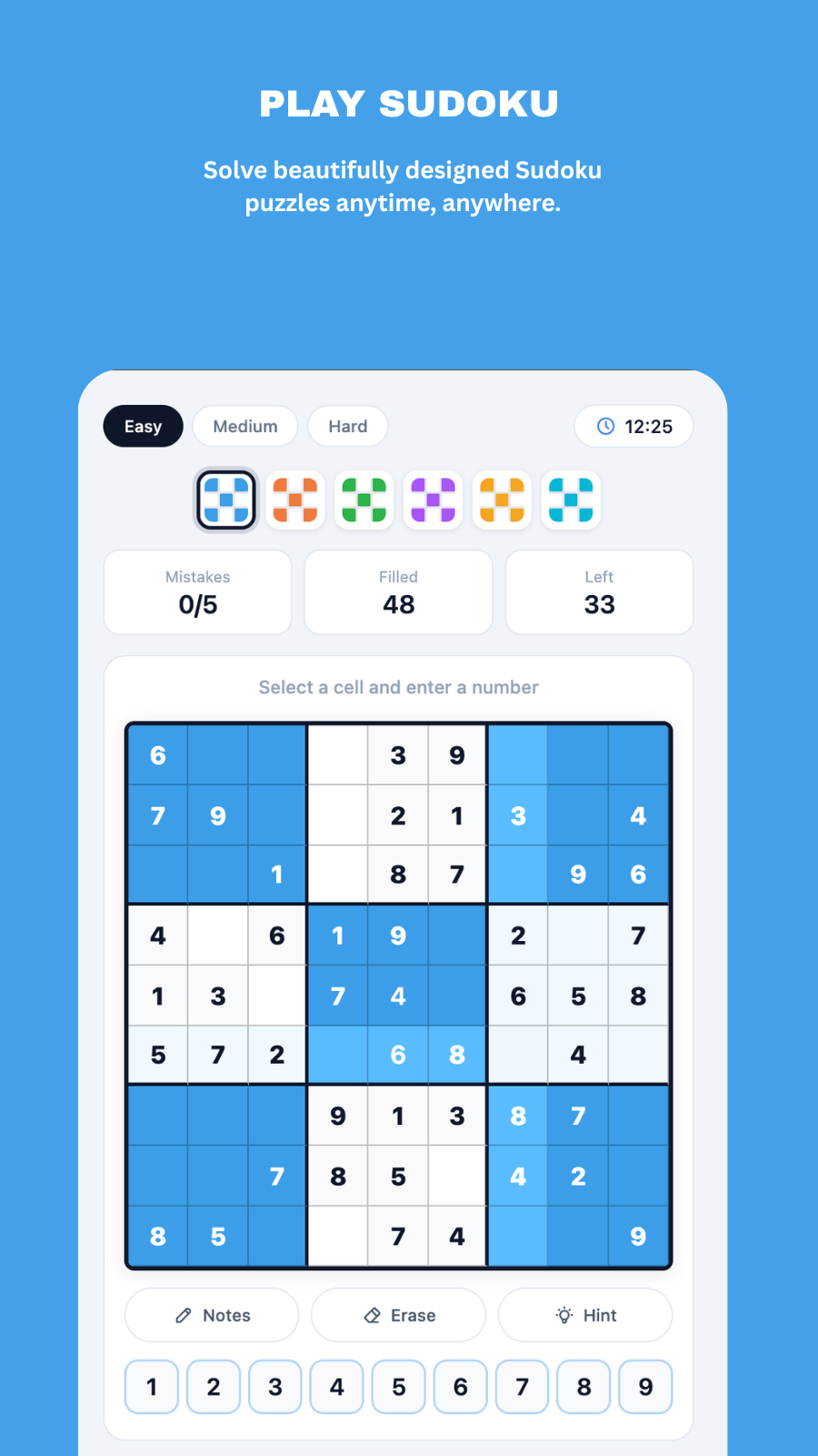Sudoku game preview